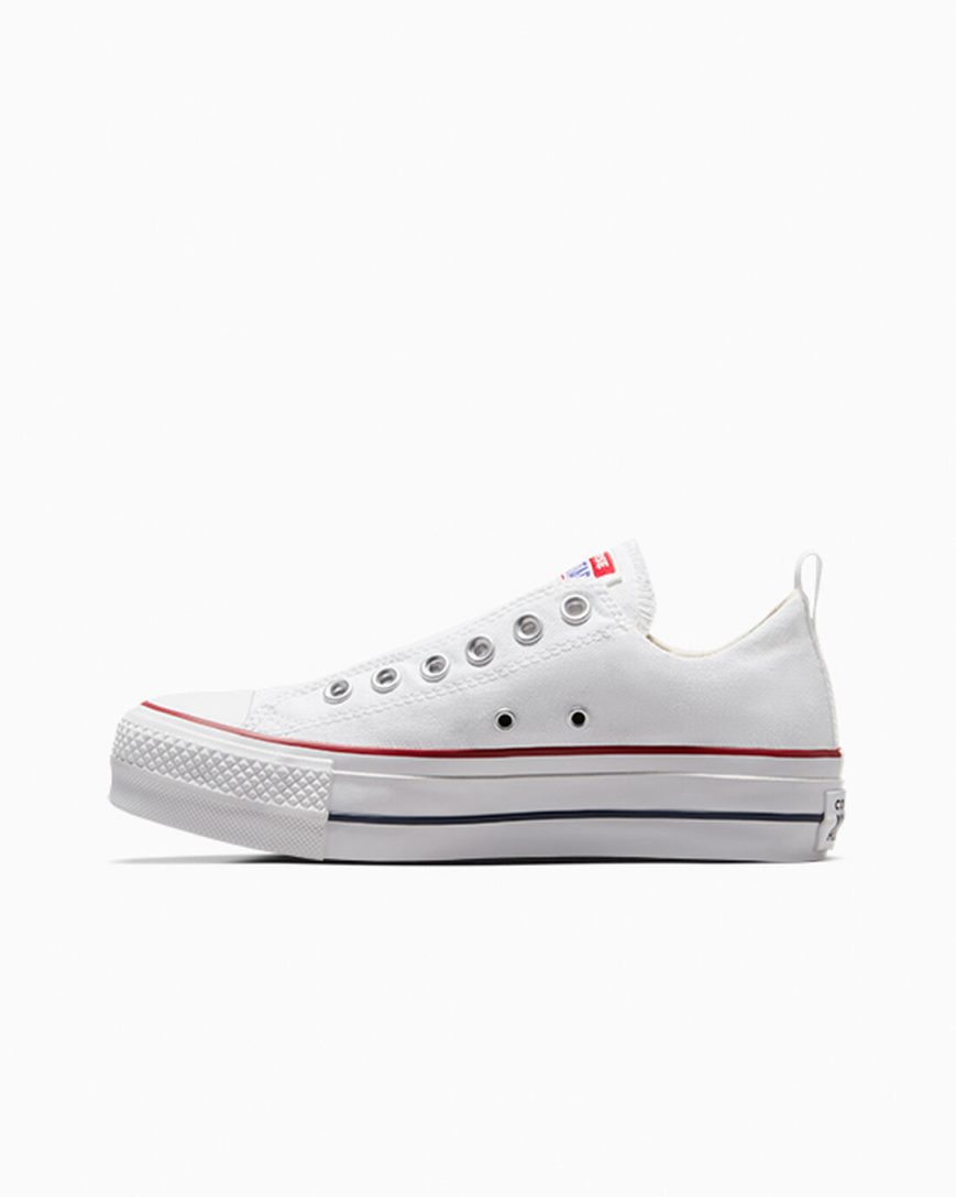 Zapatos Plataforma Converse Chuck Taylor All Star Lift Slip Bajas Mujer Blancas Rojas Azules | PE LE4720